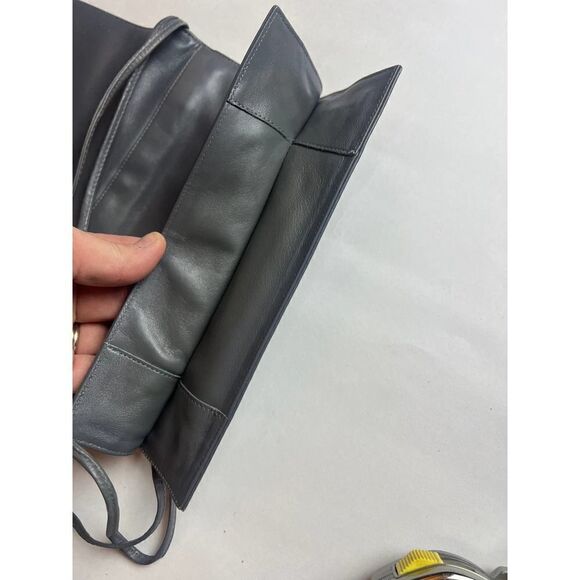 Louis Feraud Grey Leather Crossbody Bag - Picture 5 of 7